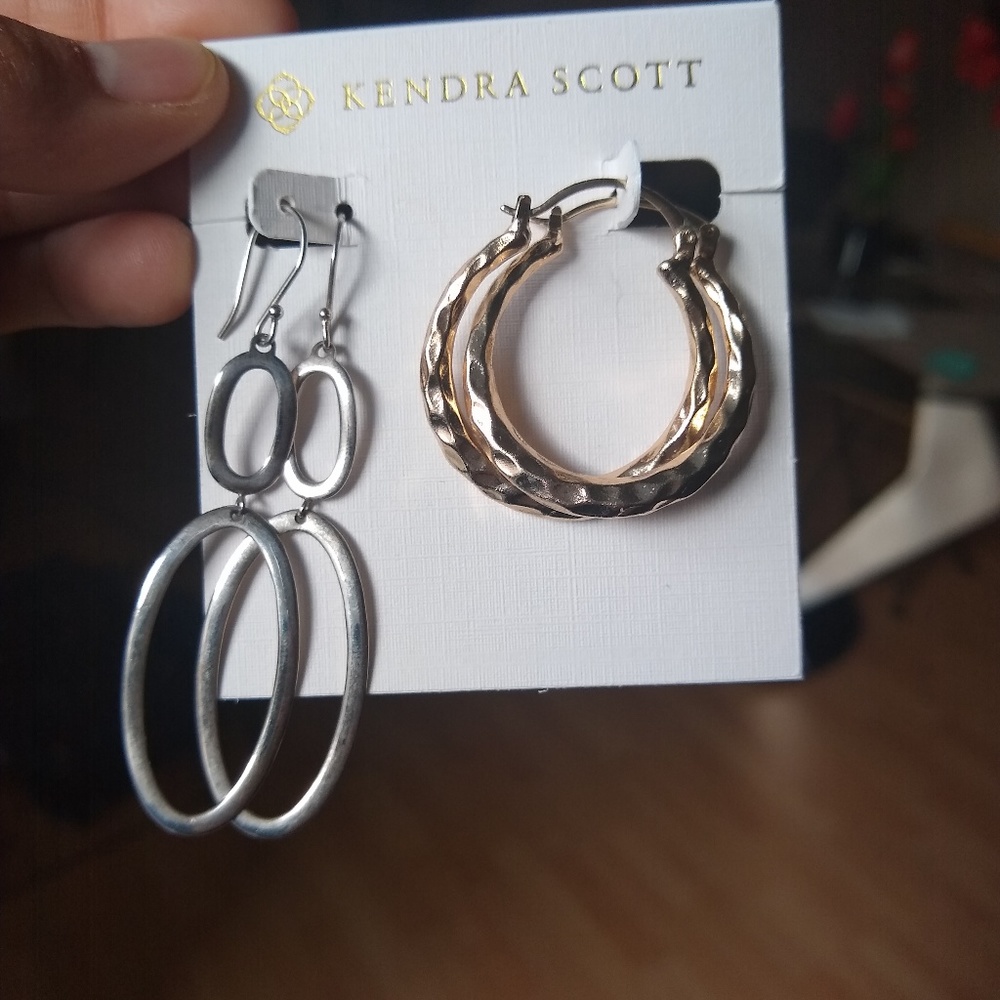 Earrings BUNDLE 2 PAIRS - Silver & Gold Hoop